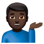 💁🏿‍♂️ Emoji Homem Com A Palma Virada Para Cima: Pele Escura na Apple iOS 11.2.
