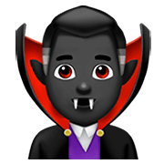 🧛🏿‍♂️ Emoji Vampiro Hombre: Tono De Piel Oscuro en Apple iOS 11.2.
