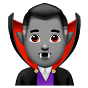 Emoji 🧛🏽‍♂️ Vampiro Uomo: Carnagione Olivastra su Apple iOS 11.2.
