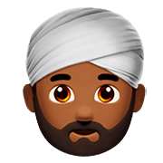 👳🏾‍♂️ Emoji Homem Com Turbante: Pele Morena Escura na Apple iOS 11.2.