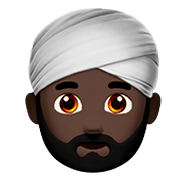 👳🏿‍♂️ Emoji Hombre Con Turbante: Tono De Piel Oscuro en Apple iOS 11.2.