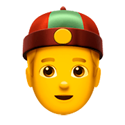 Emoji 👲 Uomo Con Zucchetto Cinese su Apple iOS 11.2.
