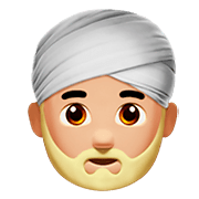 Emoji 👳🏼 Persona Con Turbante: Carnagione Abbastanza Chiara su Apple iOS 11.2.
