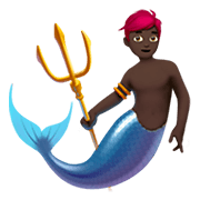 🧜🏿 Emoji Persona Sirena: Tono De Piel Oscuro en Apple iOS 11.2.