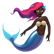Emoji 🧜🏿‍♀️ Sirena Donna: Carnagione Scura su Apple iOS 11.2.