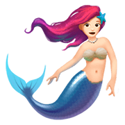 🧜🏻‍♀️ Emoji Sirena: Tono De Piel Claro en Apple iOS 11.2.