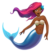 🧜🏾‍♀️ Emoji Sirena: Tono De Piel Oscuro Medio en Apple iOS 11.2.