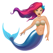 🧜🏼‍♀️ Emoji Sirena: Tono De Piel Claro Medio en Apple iOS 11.2.