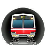Emoji 🚇 Metropolitana su Apple iOS 11.2.
