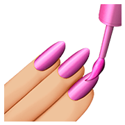 💅🏼 Emoji Pintarse Las Uñas: Tono De Piel Claro Medio en Apple iOS 11.2.