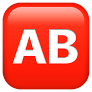 🆎 Emoji Großbuchstaben AB in rotem Quadrat Apple iOS 11.2.