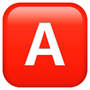 🅰️ Emoji Großbuchstabe A in rotem Quadrat Apple iOS 11.2.
