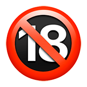Emoji 🔞 Simbolo Di Divieto Ai Minorenni su Apple iOS 11.2.