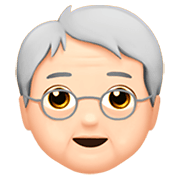 Émoji 🧓🏻 Personne âgée : Peau Claire sur Apple iOS 11.2.