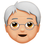 Émoji 🧓🏼 Personne âgée : Peau Moyennement Claire sur Apple iOS 11.2.