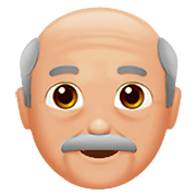 Émoji 👴🏼 Homme âgé : Peau Moyennement Claire sur Apple iOS 11.2.