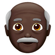Emoji 👴🏿 Uomo Anziano: Carnagione Scura su Apple iOS 11.2.