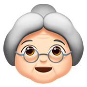 Émoji 👵🏻 Femme âgée : Peau Claire sur Apple iOS 11.2.