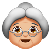 Emoji 👵🏼 Donna Anziana: Carnagione Abbastanza Chiara su Apple iOS 11.2.