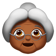 👵🏾 Emoji Anciana: Tono De Piel Oscuro Medio en Apple iOS 11.2.