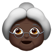 👵🏿 Emoji ältere Frau: dunkle Hautfarbe Apple iOS 11.2.