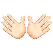Emoji 👐🏻 Mani Aperte: Carnagione Chiara su Apple iOS 11.2.