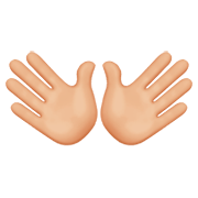 👐🏼 Emoji Manos Abiertas: Tono De Piel Claro Medio en Apple iOS 11.2.