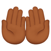 Émoji 🤲🏾 Paume Contre Paume Doigts Vers Le Haut : Peau Mate sur Apple iOS 11.2.