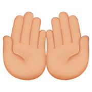 Emoji 🤲🏼 Mani Unite In Alto: Carnagione Abbastanza Chiara su Apple iOS 11.2.