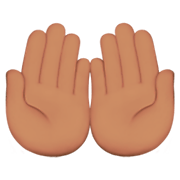 Emoji 🤲🏽 Mani Unite In Alto: Carnagione Olivastra su Apple iOS 11.2.