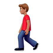 🚶🏽 Emoji Pessoa Andando: Pele Morena na Apple iOS 11.2.