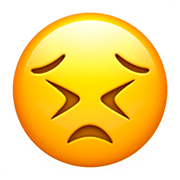 Emoji 😣 Faccina Perseverante su Apple iOS 11.2.