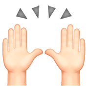 Emoji 🙌🏻 Mani Alzate: Carnagione Chiara su Apple iOS 11.2.