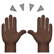 🙌🏿 Emoji zwei erhobene Handflächen: dunkle Hautfarbe Apple iOS 11.2.