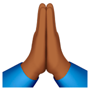🙏🏾 Emoji Manos En Oración: Tono De Piel Oscuro Medio en Apple iOS 11.2.