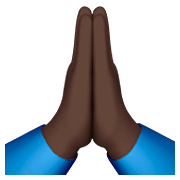 🙏🏿 Emoji Manos En Oración: Tono De Piel Oscuro en Apple iOS 11.2.