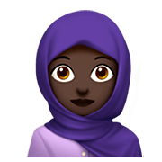 🧕🏿 Emoji Mulher Com Véu: Pele Escura na Apple iOS 11.2.