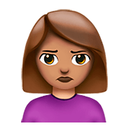 Emoji 🙎🏽 Persona Imbronciata: Carnagione Olivastra su Apple iOS 11.2.