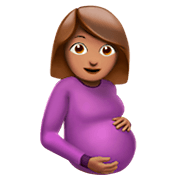 Emoji 🤰🏽 Donna Incinta: Carnagione Olivastra su Apple iOS 11.2.