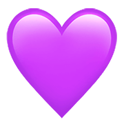 💜 Emoji Coração Roxo na Apple iOS 11.2.