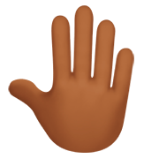Emoji 🤚🏾 Dorso Mano Alzata: Carnagione Abbastanza Scura su Apple iOS 11.2.