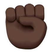✊🏿 Emoji erhobene Faust: dunkle Hautfarbe Apple iOS 11.2.