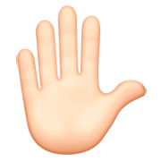 ✋🏻 Emoji Mão Levantada: Pele Clara na Apple iOS 11.2.