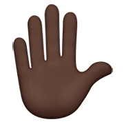 ✋🏿 Emoji Mão Levantada: Pele Escura na Apple iOS 11.2.