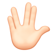 Emoji 🖖🏻 Saluto Vulcaniano: Carnagione Chiara su Apple iOS 11.2.