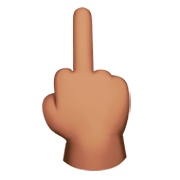 🖕🏽 Emoji Mittelfinger: mittlere Hautfarbe Apple iOS 11.2.