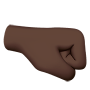 🤜🏿 Emoji Faust nach rechts: dunkle Hautfarbe Apple iOS 11.2.