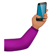 Émoji 🤳🏽 Selfie : Peau Légèrement Mate sur Apple iOS 11.2.