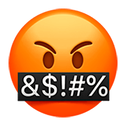 🤬 Emoji Gesicht mit Symbolen über dem Mund Apple iOS 11.2.
