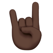 🤘🏿 Emoji Mano Haciendo El Signo De Cuernos: Tono De Piel Oscuro en Apple iOS 11.2.